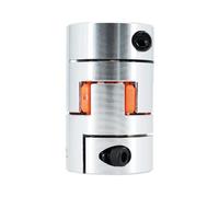 JNMING 1pc Aluminium Plum Coupling 2 Jaws Flexible Shaft D20 L25 Motor Connector Flexible Coupler CNC 3D Printer Coupler(4mm x 10mm)