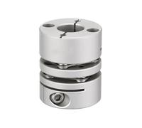 JNMING 1pc Aluminum Alloy D20 L30 Double Diaphragm Coupling Elastic Connector 20x30mm Ball Screw Step Servo Motor Encoder(4x4mm)