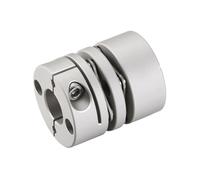 JNMING 1pc D39L49 Double Diaphragm Coupling Elastic Connector 39mm Diameter 49mm Length Shaft Coupler for Ball Screw Step Servo Motor(10x10mm)