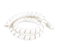 JNMING 2 Meters Flexible Spiral Cable Sleeve 20mm to 35mm ID Wire Protector for Oil Pipes Hydraulic Hoses(White,ID 28mm)
