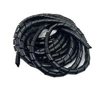 JNMING 3 Meters Spiral Cable Sleeve ID 6mm to 30mm Flexible Pipe Protection for Wires Plastic Line Wrap Protector(Black,OD 10mm)