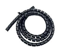 JNMING 5 Meters Spiral Cable Protection Sleeve 8mm to 20mm Diameters Wire Organizer Tube Electrical Cords Winding Wrap(Black,28mm)