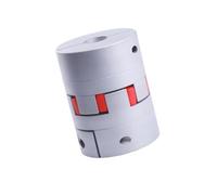 JNMING D55 L78 Flexible Shaft Coupling 3 Jaws Coupler Aluminium Plum Coupling 55x78mm Motor Connector CNC Coupler(12.7mm to 22mm)
