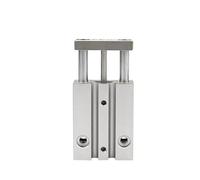 JNMING TCM6 TCM10 Micro Guided Cylinder TCM Series 6/10mm Bore Three Axes Three Rods 5 Stroke 15mm 20mm with Magnet Mini Pneumatic Cylinders(TCM10x30-S)