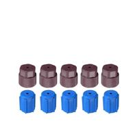 JNNJ 10 Pieces Car Air Conditioner Caps, Car Air Conditioner Service Charging Socket Caps, 13.5mm & 16mm Air Conditioner Service AC System Charge Port Cap, Car Accessories AC Charging Port Cap