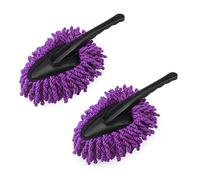 JNNJ 2 Pack Mini Microfiber Cars Dash Duster Brush, Multi-Functional Car Cleaning Brush, Car Interior Exterior Accessories, Cleaning and Washing Tool for Car, Truck, SUV, RV and Motorcycle(Purple)