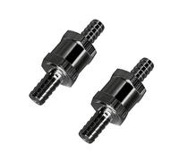 JNNJ 2 PCS Aluminum Non Return One Way Check Valve, Fuel One Way Check Valve, Car One-Way Check Valve Anti-Backflow Valves, Car Carburettor for Petrol Diesel Fuel Oil Vegetable Oil Water(10mm)