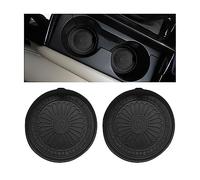 JNNJ 2 PCS Car Cup Pads, Silicone Mat for Auto Cupholder, 7CM Diameter Anti Slip Insert Cup Mats, Multifunctional Vehicle Interior Accessories Universal for Most Cars, SUV, Truck( Black)