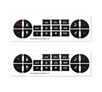 JNNJ 2 Piece Car Interior Central Control Sticker, Vehicle Air Control Sticker, A/C Air Conditioning Button Sticker, Self-Adhesive Radio Dash Buttons Repair Decal SUV RV Truck(19 Keys)