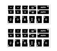 JNNJ 2 Piece Car Interior Central Control Sticker, Vehicle Air Control Sticker, A/C Air Conditioning Button Sticker, Self-Adhesive Radio Dash Buttons Repair Decals(A4 A6 B6 B7 Key)
