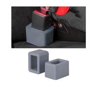 JNNJ 2 Piece Car Silicone Seat Belt Buckle Holder, Car Hardwearing Silicone Seat Belt Buckle Holder, Car Seat Belt Buckle Holder Holds the Seatbelt Receiver in an Upright Position(Grey)