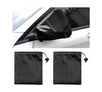 JNNJ 2 Pieces Auto Side Mirror Snow Cover, Car Frost Guard Side Mirror Cover, Vehicle Rearview Mirror Protection Cover, Dust-Proof Waterproof Automitive Exterior Accessories for Cars(Black)