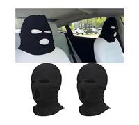 JNNJ 2 Pieces Creative Car Headrest Cover, Automotive Washable Head Rest Covers, Personalized Breathable Head Rest Cover, Car Dustproof Headrest Cover for Vehicle, Minivan, Automotive, RV(Black)