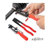 JNNJ 2 Pieces CV Joint Ear Clamp Banding Boot Clamp Tool, CV Joint Boot Pliers and Swivel Flat Band Hose Pliers Assortment Kit, Portable Car CV Joint Boot Clamp Ear Pliers, For Most Cars Trucks
