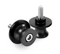 JNNJ 2 Pieces Motorcycle Rear Support Swing Arm Sliders Support, Hard Anodized CNC Swing Arm Spool Stand Swingarm Bobbins, Motorcycle CNC Swing Arm Spool Sliders Stand Swingarm Bobbins(Black)
