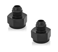 JNNJ 2 Pieces Pipe Fitting Reducer Adapter, Female to Male Flare Aluminum, Flare Hose Union Reducer Reducing Fuel Fitting Adapter, Female to Male Flare Reducer Adapter Fitting Connector(AN10-AN8)