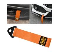 JNNJ 2 Pieces Towing Loop Universal, Tow Strap Tuning with Bolt + Nut + Cable Tie Tow Strap Tow Eye Tuning, Trailer Belt Personalised Decoration, High-Strength Towing Cable for Vehicle(Orange)