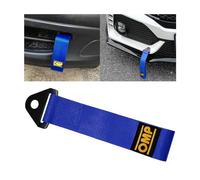 JNNJ 2 Pieces Towing Loop Universal, Tow Strap Tuning with Bolt + Nut + Cable Tie Tow Strap Tow Eye Tuning, Trailer Belt Personalised Decoration, High-Strength Towing Cable for Vehicle(Blue)