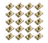 JNNJ 20 Pcs Car U Type Nut Clip Assortment Zinc Plated U Nuts M6 U Shape Clip Nut for Car Interior Decoration Panel for Motorcycle Truck Caravan Iron