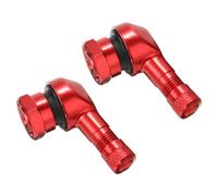 JNNJ 2Pcs 90 Degree Motorcycle Valve Stems Tire, Universal Tire Valve Cover Adapter, 11.3mm Diameter Aluminum Alloy Modified Right Angle Gas Nozzle, for Car Motorcycle Bike Scooter(Red)