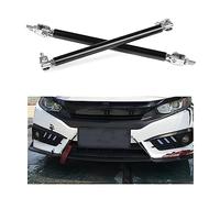 JNNJ 2Pcs Adjustable Front Bumper Lip Rods, Splitter Lip Protector Tie Bar Strut for Car Modification, Front Rear Bumper Universal Diffuser Stainless Steel Support Rod for Most Vehicle(Black)