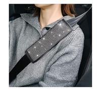 JNNJ 2PCS Car Seat Belt Shoulder Pads, Rhinestone Crystal Auto Seat Belt Covers, Diamonds Glitter Seatbelt Cushions for Women Girl, Car Decor Accessories for Most Cars, Trucks, SUV(White)
