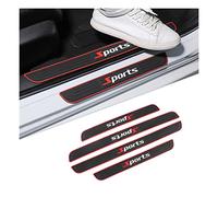 JNNJ 4-Pack Car Door Sill Plate Protectors, Auto Entry Guards, Anti-Scratch Sill Scuff Covers, PVC Rubber for Most Vehicles