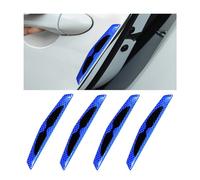 JNNJ 4 Pieces Door Reflective Sticker, long attractive bumper strips, Universal Auto Bumper Guard Anti-Scratch Protector Trim Stickers, Exterior Accessories for Most Cars Trucks SUVs(Blue)