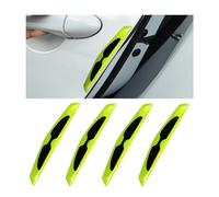 JNNJ 4 Pieces Door Reflective Sticker, long attractive bumper strips, Universal Auto Bumper Guard Anti-Scratch Protector Trim Stickers, Exterior Accessories for Most Cars Trucks SUVs(Green)