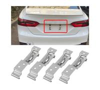 JNNJ 4 Pieces Trailer License Plate Clips Holder, Retractable Number Plate Holders, License Plate Frame with Stainless Steel Spring for Auto, Spring License Plates Holder for Truck Car Trailer Ship