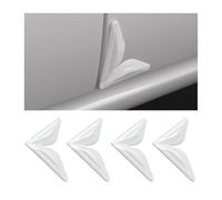 JNNJ 4 Pieces Universal Car Door Corner Protector, Scratch Resistant Car Door Corner Cover, Cars Doors Corner Guard Car Door Protector, Vehicles Side Doors Edge Corners Guard Protector(White)