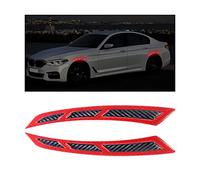 JNNJ 4Pcs Car Blade Wheel Eyebrow Reflective Sticker, Self Adhesive Safety Warning Anti-Collision Strip, Decal Protection Side Scratch Resistant Stickers Universal for SUV Truck Pickup(Red)