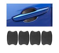 JNNJ 4Pcs Car Door Handle Cup Protector, TPU Scratch Protector Stickers, 3D Carbon Fiber Texture Auto Protective Film, Vehicle Bowl Paint Cover for Most Models (7.5x10cm)