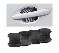 JNNJ 4Pcs Car Handle Cup Protector, TPU Scratch Protector Stickers, 3D Carbon Fiber Texture Auto Cup Protective Film, Vehicle Bowl Paint Cover (9.5x10cm)