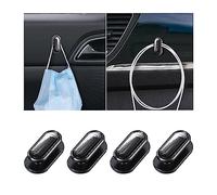 JNNJ 4PCS Car Mini Hook, Multifunctional Auto Adhesive Backseat Hangers, Self-Adhesive Car Hanging Hooks, Vehicle Sticker Hooks on Dashboard for Keys, Mask, Earphone, Universal Accessories(Black)