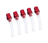 JNNJ 5 PCS Anti Reverse Gas Fuels Petrol Tank Cap Valve, Aluminium Fuels Tank Vent Valve Breathable Fuel Cap, Universal Motorcycle Gas Fuel Tank Cap Vent, Gas Fuel Caps for Motorcycle(Red)