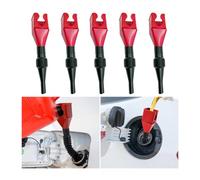 JNNJ 5 Pieces Car Petrol Fuel Funnel, Flexible Draining Tool Snap Funnel, Multifunctional Plastic Fuel Funnels, Car Petrol Fuel Funnel for Motorcycle Car Petrol Gasoline and Household Uses(Red)