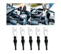 JNNJ 5 Pieces Car Petrol Fuel Funnel, Flexible Draining Tool Snap Funnel, Multifunctional Plastic Fuel Funnels, Car Petrol Fuel Funnel for Motorcycle Car Petrol Gasoline and Household Uses(White)