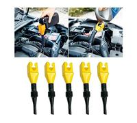 JNNJ 5 Pieces Car Petrol Fuel Funnel, Flexible Draining Tool Snap Funnel, Multifunctional Plastic Fuel Funnels, Car Petrol Fuel Funnel for Motorcycle Car Petrol Gasoline and Household Uses(Yellow)