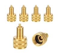 JNNJ 6 Pieces External Large Bore Valve down to Standard Bore Adapter, Brass Valve Stem Adapter, Large Bore Tire Valve Reducer Adapter External, Universal Exterior Accessories for Cars Trucks