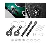 JNNJ Aluminium Bonnet Hood Pins Lock, Universal Key Lock, Black, Hood Lock, Securing Car Bonnet for Racing or Sports Cars