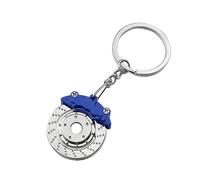 JNNJ Car Disc Brake Keychain, Auto Metal Brake Rotor Key Chain, Decorative Car Parts Disc Model Keyring, Car Enthusiast Creative Keyring Gift, Auto Accessories for Key Pendant(Blue)