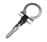 JNNJ Car Drop down Trailer Hitch Towing Ring Hooks Racing, Auto Accessories Small Round Ring Trailer Hitch Peg Hooks Back Bumper, Euro Car Front Rear Styling Trailer Ring Eye Tow Hook(Sliver)