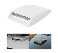 JNNJ Car Hood Vents, Universal Car ABS Decorative Air Flow Intake Scoop Turbo Bonnet Vent Cover Hood, for Bonnet Vent Hood Air Intake Trim Cover, ABS Plastic Chrome, Multiple Colours(White)
