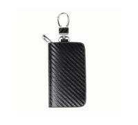 JNNJ Car Key Holder, Luxury Keys Case Made of Exclusive Leather, Car Key Chain Protector Cover, Keyring Zipper Bag, Car Keys Wallet with Hook, For Men and Women(Black)