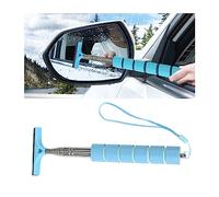 JNNJ Car Retractable Adjustable Rearview Mirror Wiper, Auto Glass Wipers for Rearview Mirror, Inside Car, Mist Cleaner, Motors Accessories(Blue)