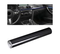 JNNJ Carbon Fiber Wrap, 6D Carbon Fiber Vinyl Self Adhesive Film, Self-Adhesive Waterproof Bubble-Free Vinyl Wrap for Car, Adapted to the Appearance of Motorcycle, Computer Cases, Car(Black)