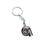 JNNJ Turbocharger Metal Keyfob, Car Polished Turbo Keychain, Spinning Turbo Keyring, Sleeve Turbine Auto Key Holder, Mini Model Key Ring for Decoration (Black)