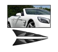 JNNJ Universal ABS Airflow Side Air Vent Decorative, Car Side Shark Fin Fender Vents, 2Pcs Shark Spoiler Trim Cover, Car Mudguard Side Wing Cover Shark Gills Trim Universal for Vehicles(Black)