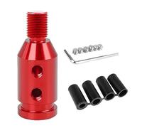 JNNJ Universal Gear Shift Knob Adapter, Car Manual Replacement Gear Stick, Aluminum Alloy Shift Knob Adapter, Auto Shift Knob Adapter for Non Threaded Shifters M12x1.25(Red)